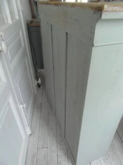 Vintage Display Cabinet Sublimated In Verdigris, 2 Doors With Beveled And Cut Windows, Wooden Top. -Bookcases Sales 00ea3ba7 528f 4726 a74f efcf03e057da