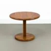 Table D'Appoint Ronde Vintage En Teck, 1970s
