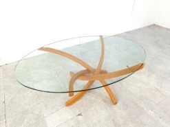 Beech Wooden Coffee Table By Maison Regain, 1980s -Bookcases Sales 058b8b0a 34a4 4ca1 ab9f a5a1100a5bb3