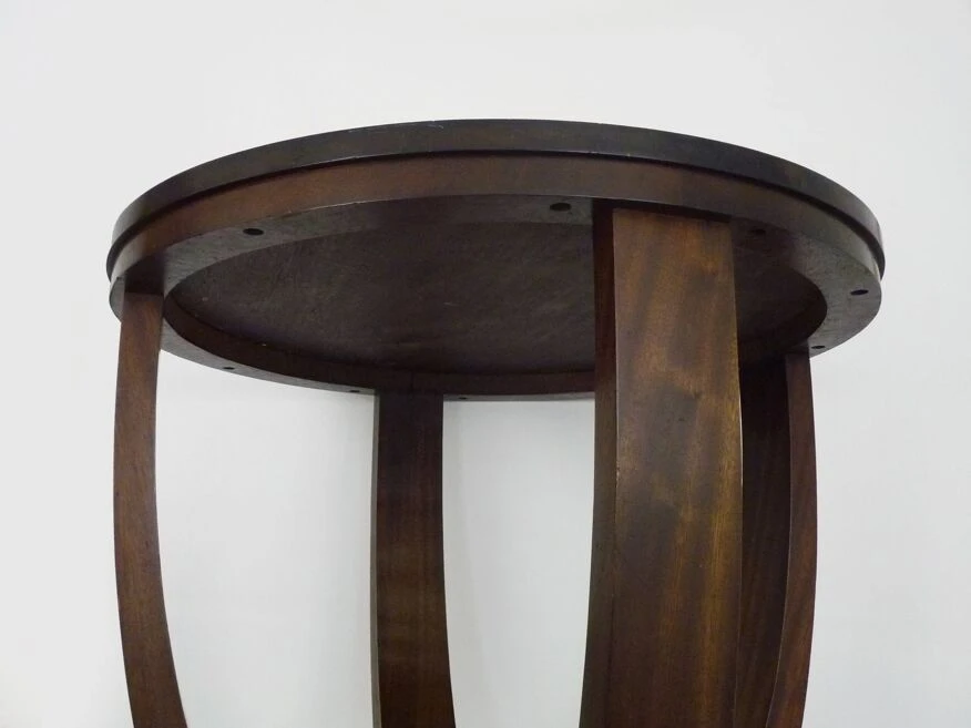 Table, Round Art Deco Side Table In Mahogany, 1930s 1 Table, Round Art Deco Side Table In Mahogany, 1930s