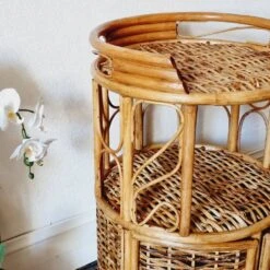 Rattan And Wicker Side Table Or Bedside Table -Bookcases Sales 090c4546 6e82 4bb0 aabc 9a367b4f0463