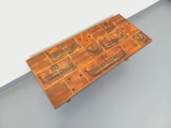 Vintage Roche-Bobois Style Coffee Table In Steel And Ceramic From The 70s -Bookcases Sales 09b18dab 93a8 4b51 962a cfd83c49aeaa