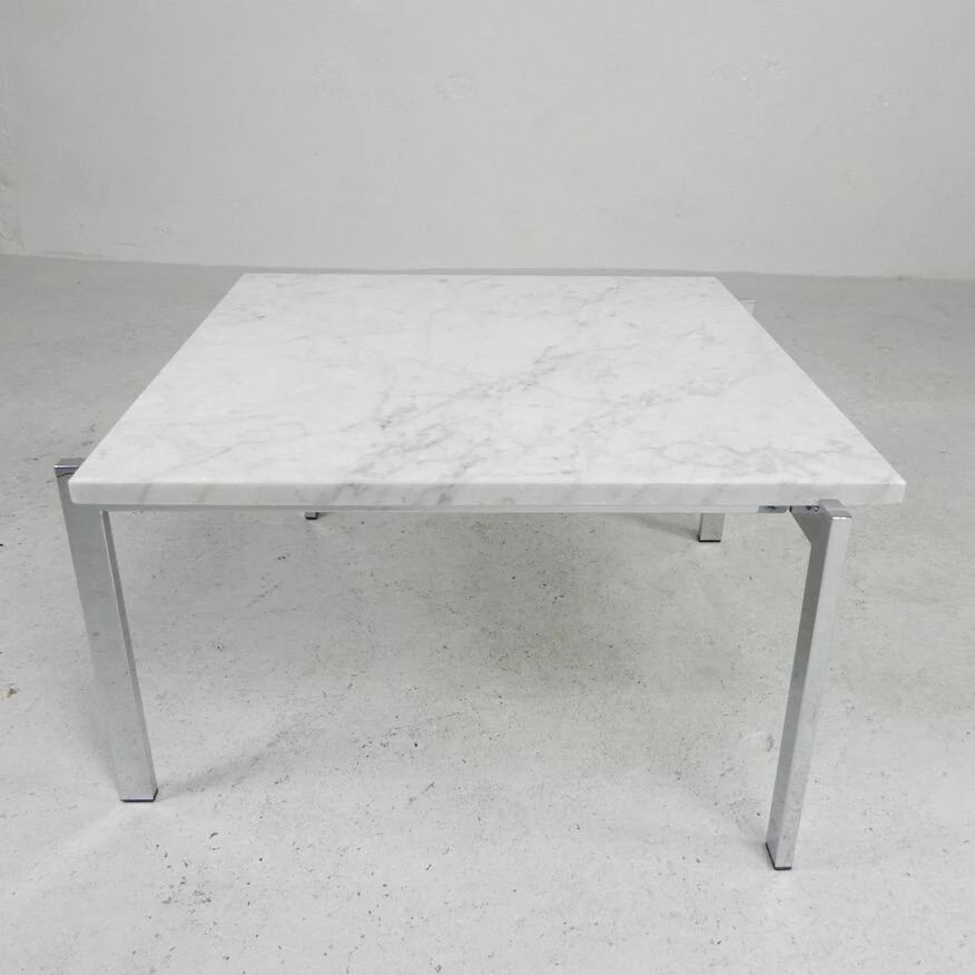 Coffee Table With Carrara Marble Top 60 X 60 Cm, 1970s 7 Coffee Table With Carrara Marble Top 60 X 60 Cm, 1970s - Image 7