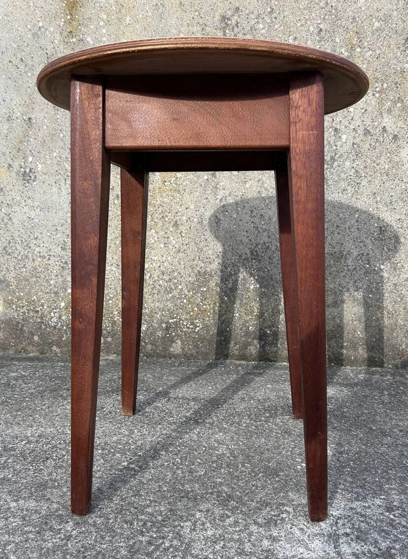 Round Pedestal Table, Wood, Vintage, 1950s 7 Round Pedestal Table, Wood, Vintage, 1950s - Image 7