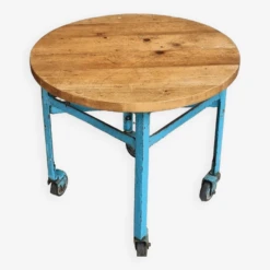 Industrial Side Table Trolley Coffee Table Sky Blue -Bookcases Sales 101da9eb cbe7 4c37 bc60 a13741a02159