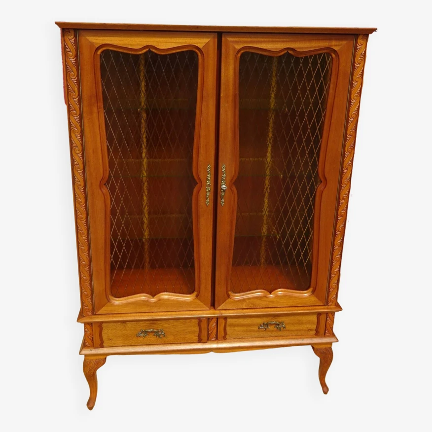 Shallow Louis XV Style Display Case, French Manufacture 1970s 12 Shallow Louis XV Style Display Case, French Manufacture 1970s - Image 12