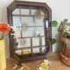 Vintage Wooden Wall Display Case For Miniatures