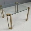 Peter Ghyczy T24 Pioneer Glass And Cast Brass Square Coffee Or Side Table