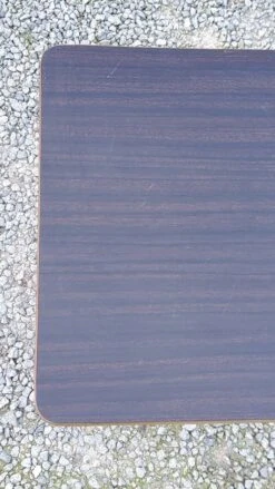 Vintage Side Table From The 60s Formica Top Imitation Rosewood Black And Gold Metal Legs -Bookcases Sales 13c509ad 6c6a 45dd ae96 2a8ee874f8cf