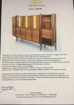 Monumental Wooden Cabinet With Parchment Panels By Gio Ponti, Italy -Bookcases Sales 176d8031 a982 453f 998d 6603d9428297