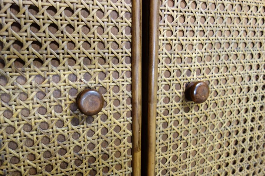 Bamboo And Rattan Bookcase From The 70s 8 Bamboo And Rattan Bookcase From The 70s - Image 8