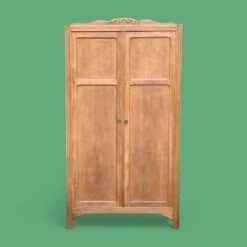 Parisian Wardrobe, Art Deco Raw Wood Wardrobe, 1930 -Bookcases Sales 1b2c2cb8 e6b4 4685 ad23 c24bc4966477