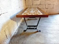 Vintage Coffee Table 70s Ceramic, Wood And Metal -Bookcases Sales 1b304c14 2e4f 41ab b3b4 5367b32d220a