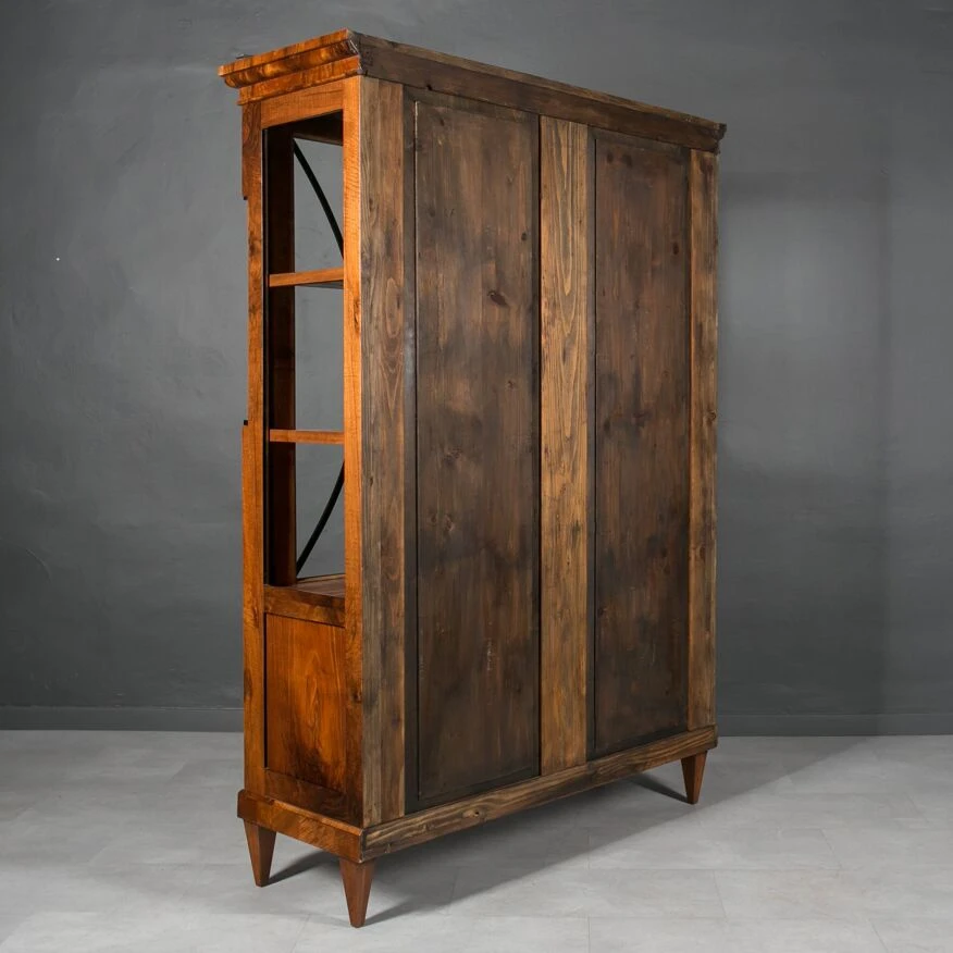 Biedermeier Display Cabinet, Walnut Wood, Germany, 19th Century 13 Biedermeier Display Cabinet, Walnut Wood, Germany, 19th Century - Image 13