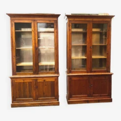 Pair Of Two 19th Century Solid Fir Display Cabinets -Bookcases Sales 1defa12d ceae 49de ad56 3a0db4addbbb