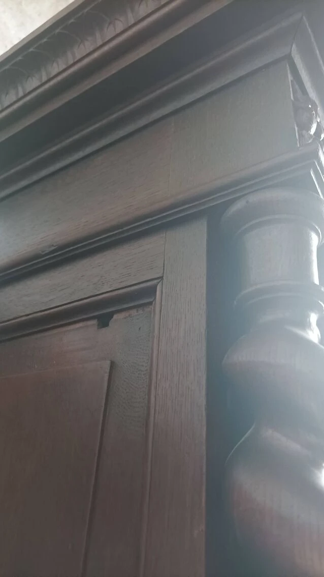 Large Louis XIII Bookcase In Solid Oak 4 Large Louis XIII Bookcase In Solid Oak - Image 4