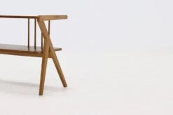 Sculptural Two Tone Teak And Blonde Oak Side Table 1960s -Bookcases Sales 1f833130 b35f 490d 9415 f1dec9d447b1