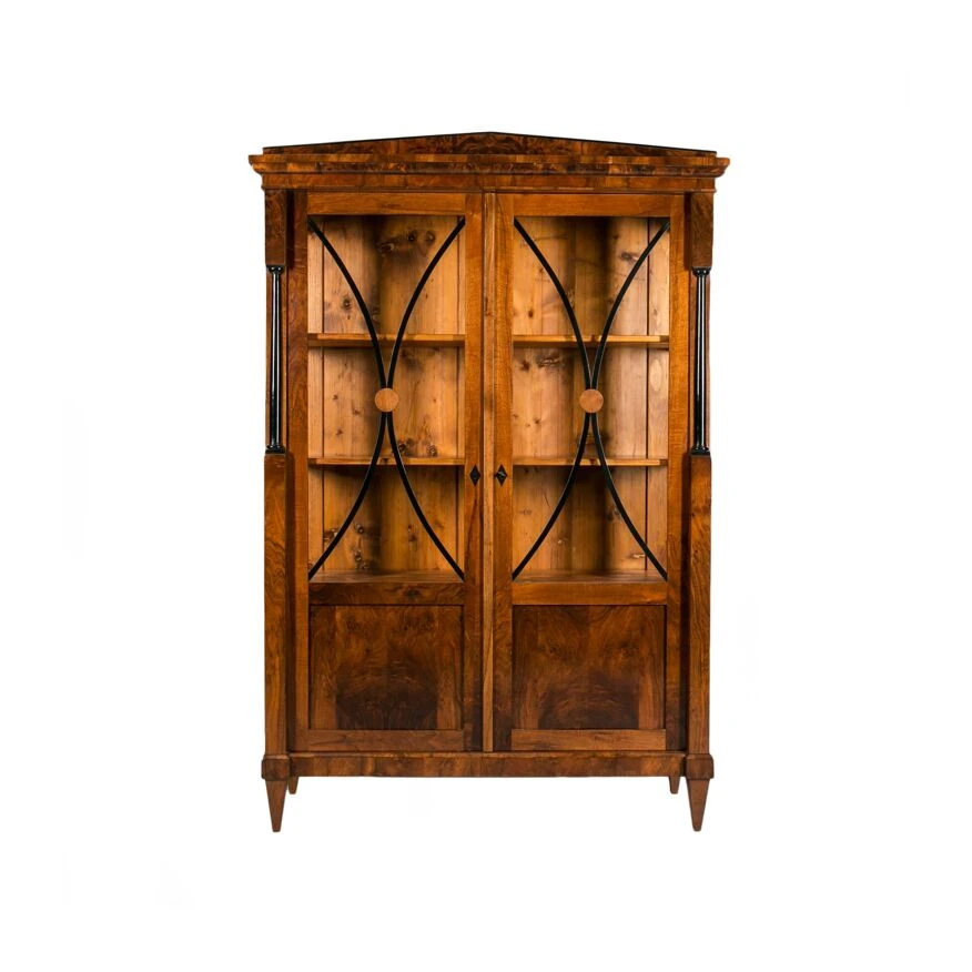 Biedermeier Display Cabinet, Walnut Wood, Germany, 19th Century 11 Biedermeier Display Cabinet, Walnut Wood, Germany, 19th Century - Image 11