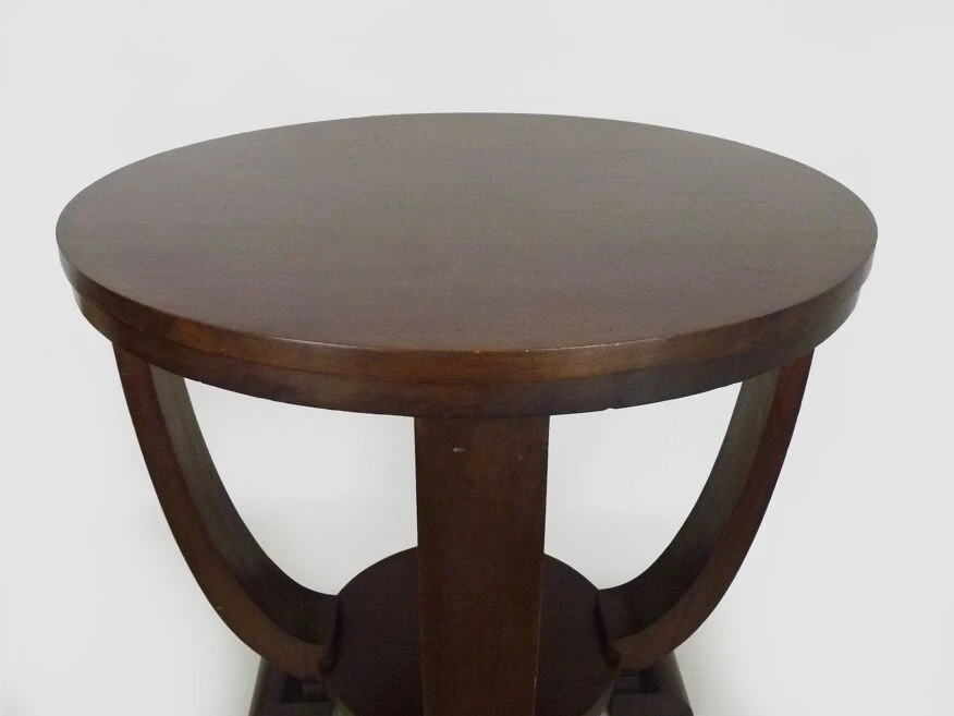Table, Round Art Deco Side Table In Mahogany, 1930s 4 Table, Round Art Deco Side Table In Mahogany, 1930s - Image 4