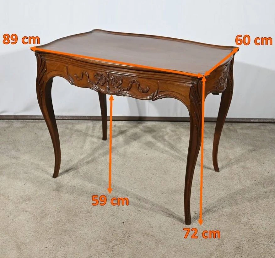 Small Cabaret Table In Mahogany, Louis XV Style, Napoleon III Period – Mid-19th Century 16 Small Cabaret Table In Mahogany, Louis XV Style, Napoleon III Period – Mid-19th Century - Image 16