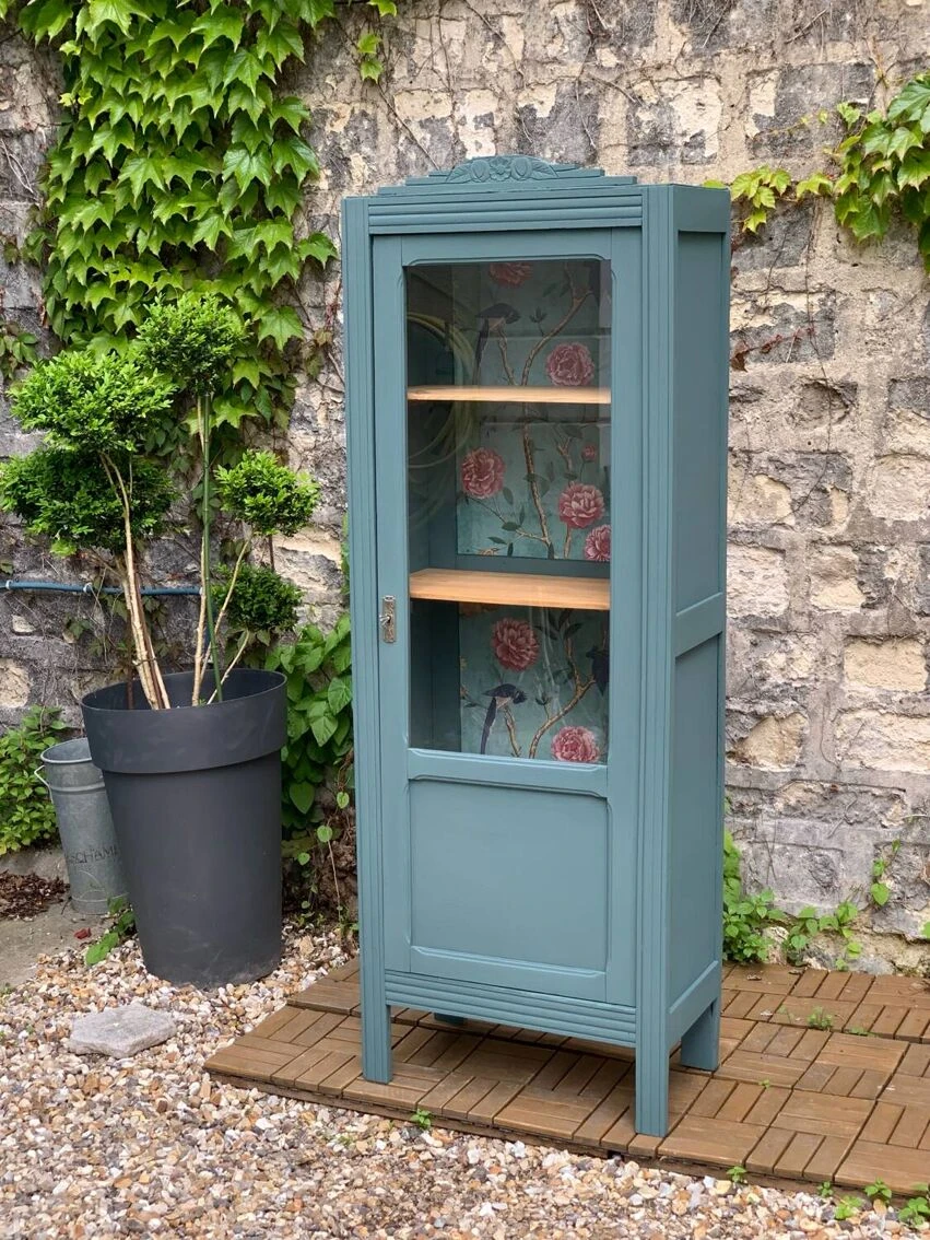 Parisian Art Deco Glass Cabinet 1930 20 Parisian Art Deco Glass Cabinet 1930 - Image 20