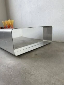 80s Brushed Metal Coffee Table -Bookcases Sales 24355a5b 2d46 4617 ae0b b0a7c06d03e6