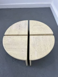 Italian Travertine Coffee Or Side Tables, 1970s, Set Of 4