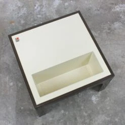 Flair Side Table With Storage Bin 1970s -Bookcases Sales 256d0dd0 9471 4c91 b712 df33059db33d