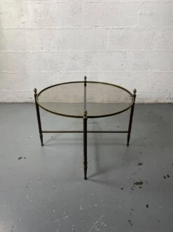 Round Coffee Table In Brass And Smoked Glass -Bookcases Sales 28aed869 46a9 4239 b9fe 1a2738eb4400