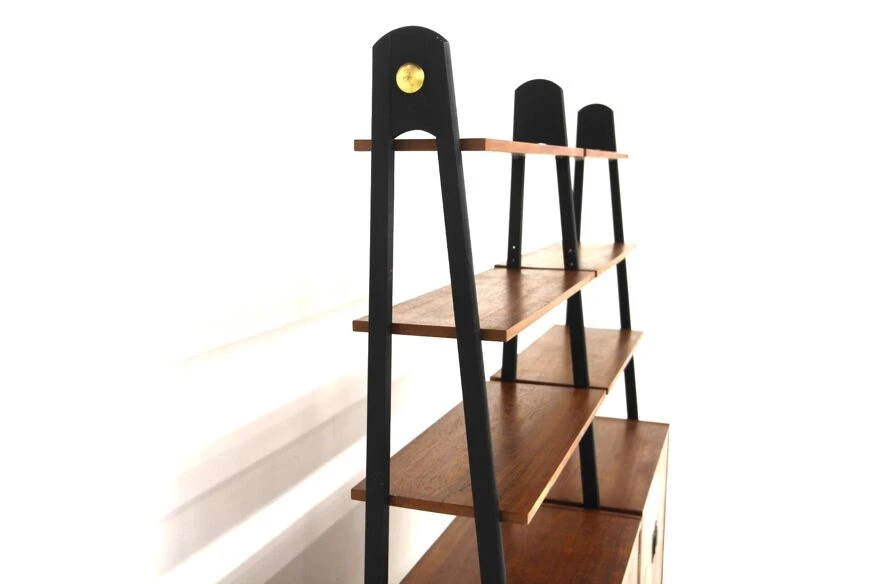 Scandinavian "double" Teak Bookcase, Sweden, 1950 5 Scandinavian "double" Teak Bookcase, Sweden, 1950 - Image 5