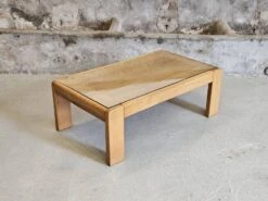 Designer Coffee Table 1970-1980 In Kois Elm And Glass -Bookcases Sales 29d08287 1e4f 4dde 9b91 e93712816d1b