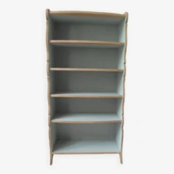 Small Vintage Bookcase, 5 Fixed Shelves, Interior Sublimated In Verdigris. -Bookcases Sales 2b6b8339 f704 4cef b6a5 23a6ef7d9731