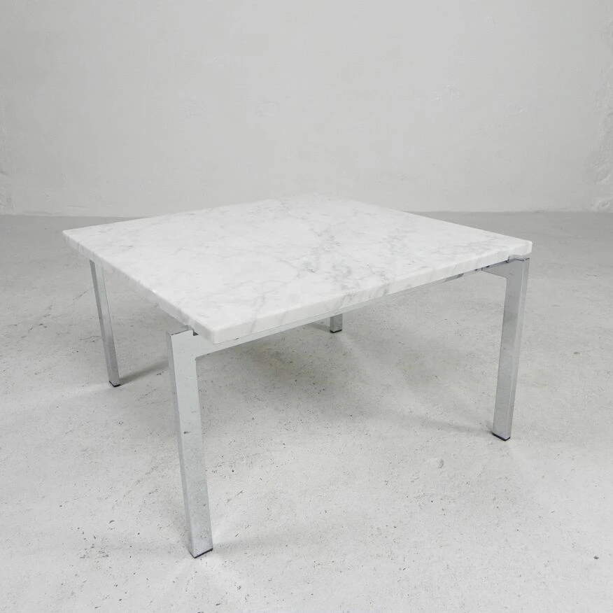 Coffee Table With Carrara Marble Top 60 X 60 Cm, 1970s 10 Coffee Table With Carrara Marble Top 60 X 60 Cm, 1970s - Image 10