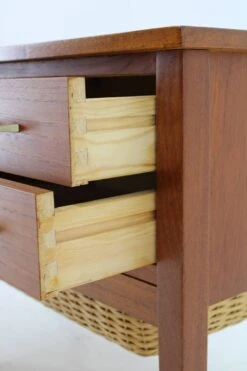1960s Danish Teak Sewing Table With Drawers -Bookcases Sales 2ec7e68e 8517 4909 b00a ea6035f826f4