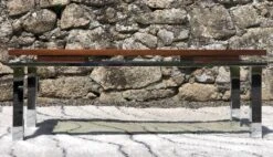 Vintage Rectangular Coffee Table 1970 Chrome, Wood & Smoked Glass -Bookcases Sales 30ac340f c198 4c4c b97e b033a2ddf7f5