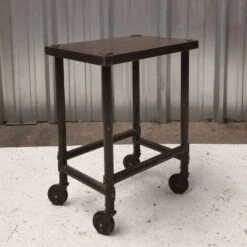 Side Table, Industrial Flambo Rolling Trolley -Bookcases Sales 3266c18c 53e1 406d b37f 116675d83736