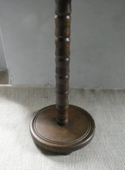 Solid Wood Pedestal Table, Carved Foot