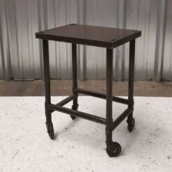 Side Table, Industrial Flambo Rolling Trolley -Bookcases Sales 36212369 82e9 45ea 92e3 05a13ea9249c