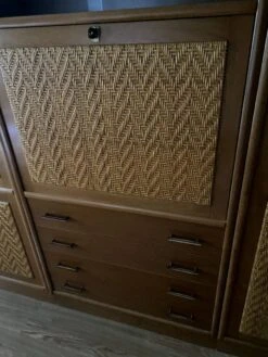 Bookcase In Oak And Rattan House Redureau 3 Modules -Bookcases Sales 36e2c125 c02e 4e22 baea 1717cf0d457c