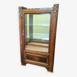 Old Art Deco Showcase In Solid Wood