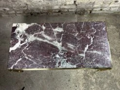 Bronze Coffee Table With Marble Top, 1970