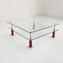 Postmodern Glass Coffee Table With Floating Pane, 1980s 13 Postmodern Glass Coffee Table With Floating Pane, 1980s -Bookcases Sales 37ec723a 35bf 47c7 b4ed 0860b6c9a7ac