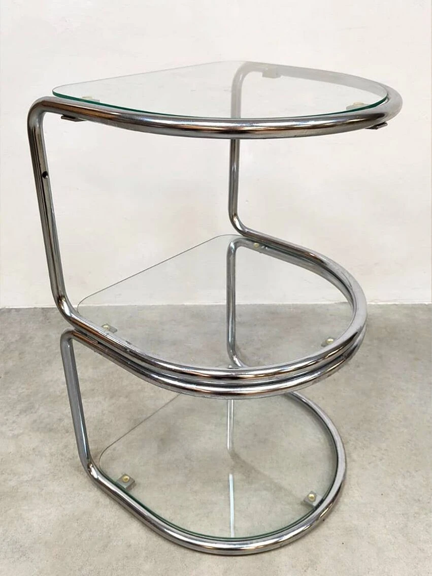 Vintage Chrome Side Table Wall Shelve 3 Vintage Chrome Side Table Wall Shelve - Image 3