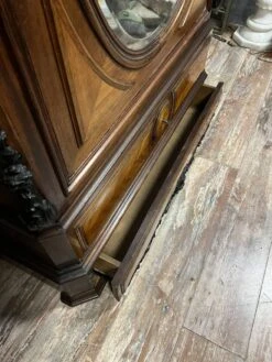 Exceptional Napoleon III Period Cabinet In Rosewood, Rosewood And Blackened Wood