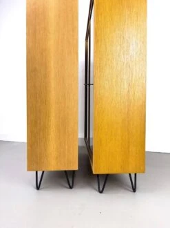 Vintage Oak Cabinet With Glass Doors From WK Möbel, 1970s