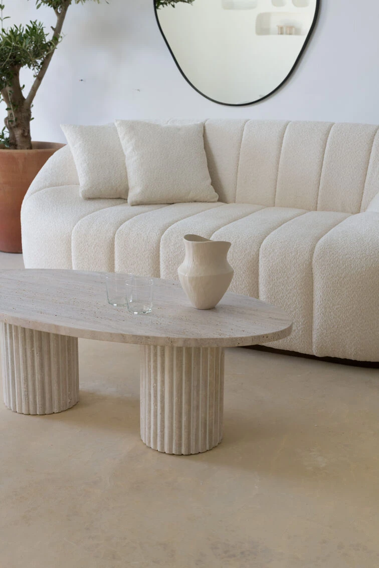 Calypso Oval Coffee Table - Natural Travertine 8 Calypso Oval Coffee Table - Natural Travertine - Image 8