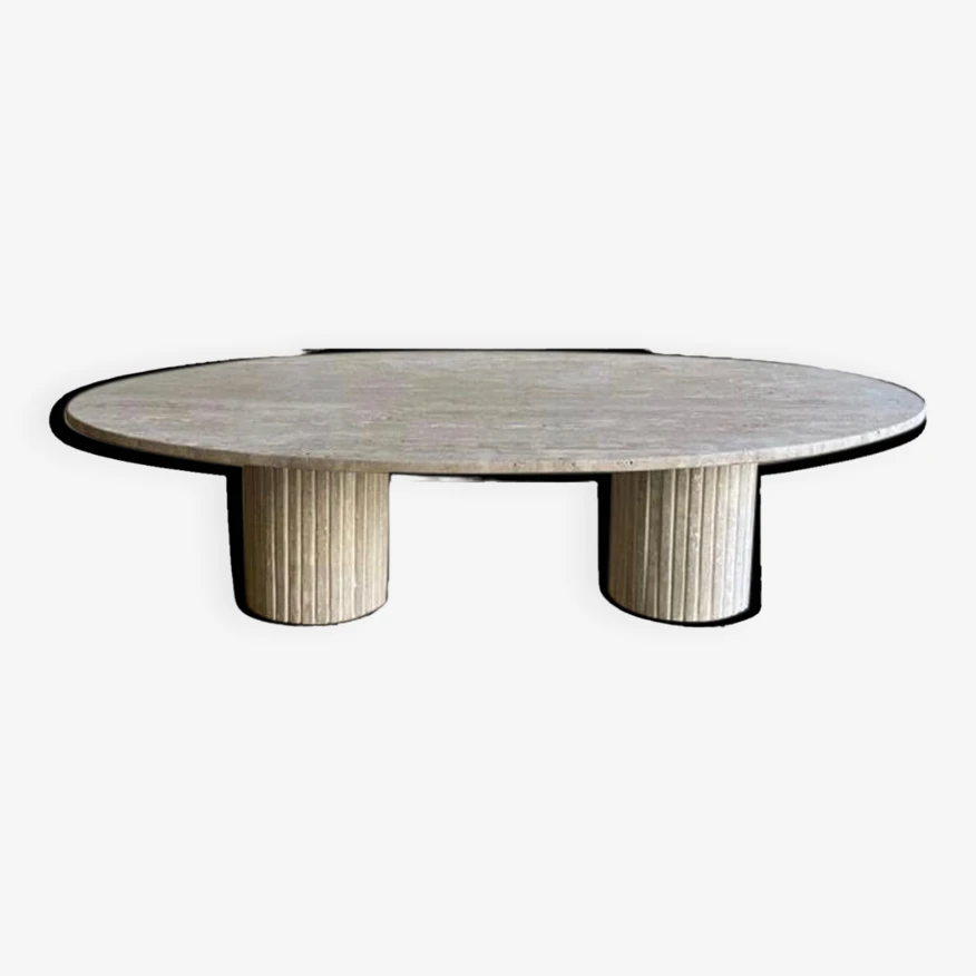 Calypso Oval Coffee Table - Natural Travertine 6 Calypso Oval Coffee Table - Natural Travertine - Image 6
