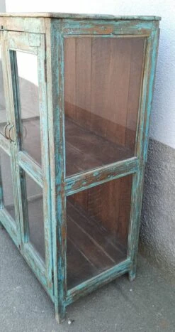 Old Blue Wooden Display Case -Bookcases Sales 40053292 9468 4901 a8e3 6396e47cc2ba