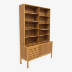 Scandinavian Oak Bookcase, Alf Svensson, Bodafors, Sweden, 1960