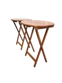 Set Of 2 Teak Folding Tables -Bookcases Sales 43d56593 80d1 49ef b5d6 0b267ffa3ffa